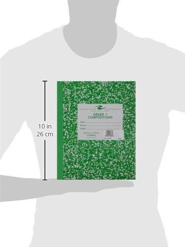 School Smart Skip-A-Line Ruled Composition Book, Grade 1, Green, 48 Pages