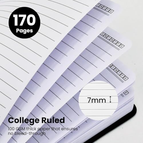 Nextnoid A5 Lined Spiral Notebook - 170 Pages, College Ruled, Muted Aqua