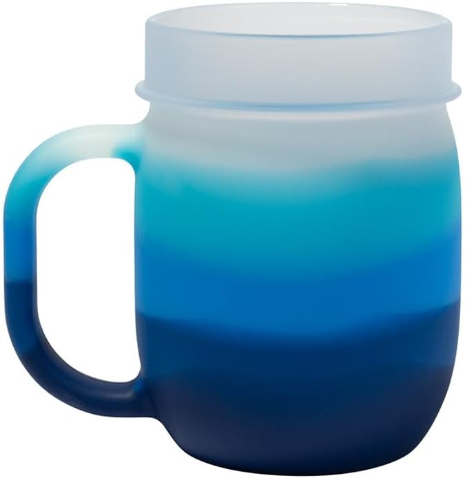 Silipint 25oz Silicone Barrel Cup with Handle – Unbreakable, BPA-Free, Dishwasher, Microwave, Freezer, Oven Safe Travel Coffee Mug for Coffee, Smoothies, Water, Cocktails (Blizzard) Pack of 1
