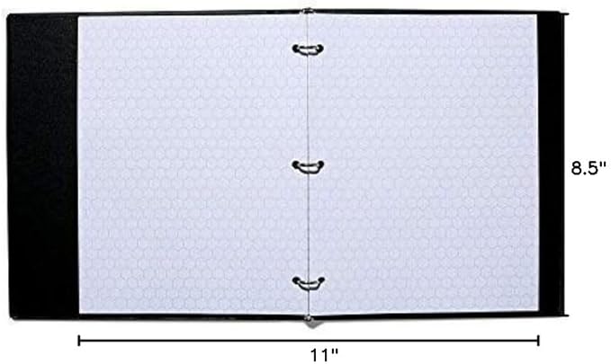 BENZNOTE, Loose Leaf Filler Paper, for Organic and Biochemistry, 8-1/2" x 11", Hexagonal Graph Rule, Green Lined, 3-Hole Punched, 112 Pages
