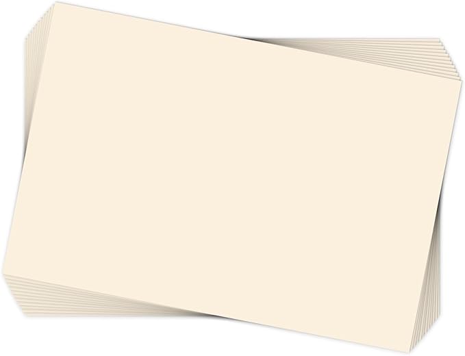 4x6 Cream Cardstock 300 Pack, Goefun 80lb Thick Paper Ivory, Blank Note Cards for Printing, Invitations, Card Making, Postcards, Greetings, Recipes