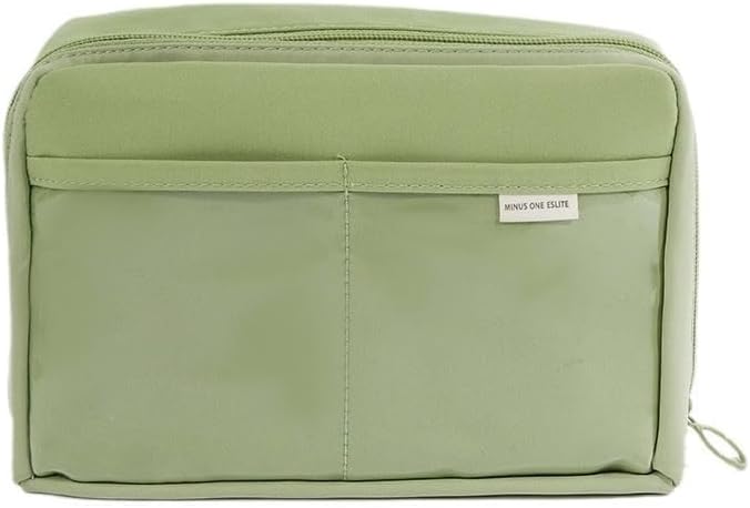 Kawaii Cute Aesthetic Pencil Case - Large Capacity Canvas Pen Pouch Bag (Beige)