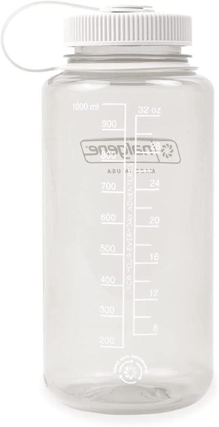Nalgene 32 oz Wide Mouth Water Bottle | BPA-Free, Durable & Leak Proof, Lightweight Bottle for Hiking & Gym, Work & Travel