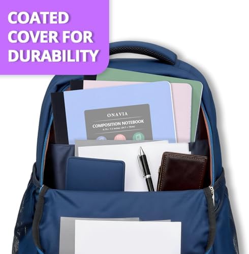 ONAVIA Plastic Composition Notebook Wide Ruled 4 Pack, 160 Pages, Assorted