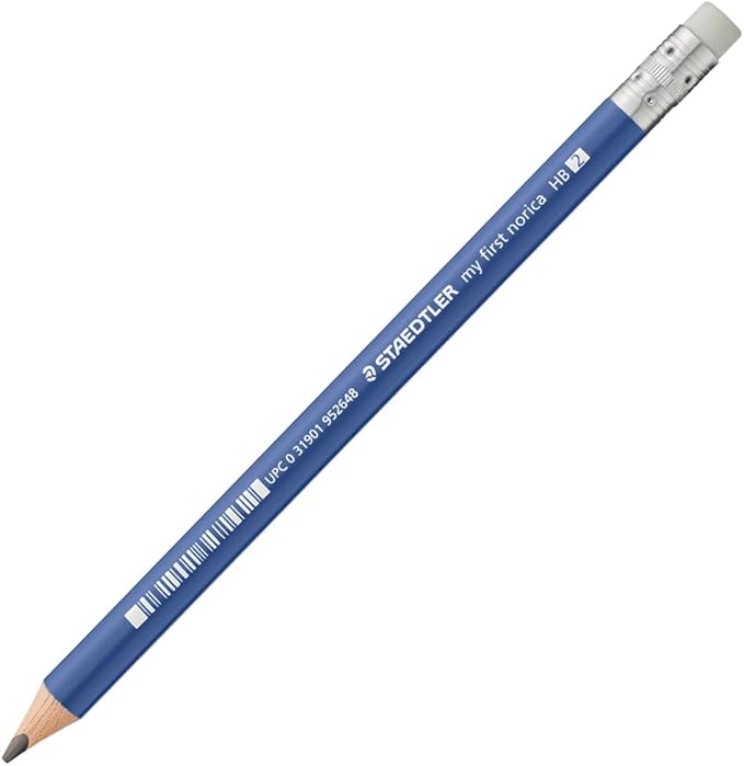 STAEDTLER My First Norica Triangular Learner's Pencil, #2 HB, 12 Count, Easy-Grip 3-Sided Design for Beginning Writers, Pre-Sharpened Pencils
