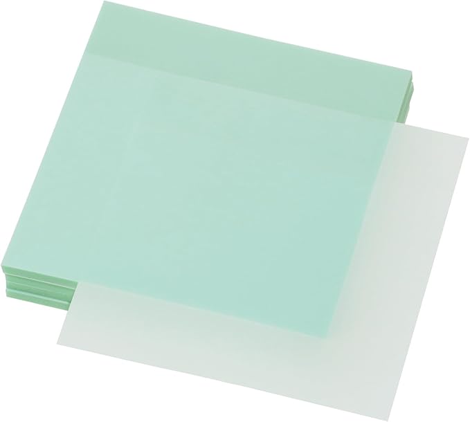 ONLYKXY 4 Pack Transparent Sticky Notes 3x3in Waterproof Self-Stick Book Tabs 200 Sheets PET Markers Sticky Notes Pad (Light Green)
