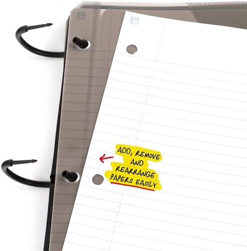 Five Star Flex Refillable Notebook + Study App,College Ruled Paper and 1 Inch TechLock Ring Binder with Pockets,Tabs and Dividers,200 Sheet Capacity,Fire Red (29328AB2),(Pack of 6)