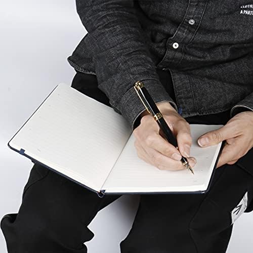 Journal notebook (A5-Lined, Dark Blue),192 Pages, Medium 5.7X8.3 inches - 80 gsm Thick Paper, Hardcover