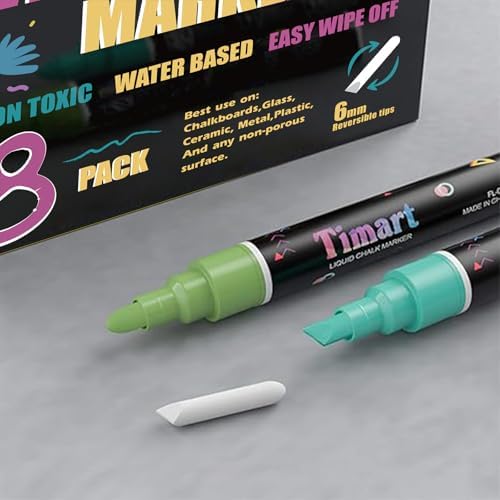 Timart Vintage Liquid Chalk Markers, 6mm, 8 Pack
