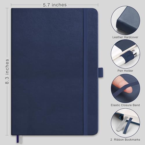 AHGXG Blank Journal Notebook, 160 Pages, A5 Medium Size (5.7'' x 8.3'')