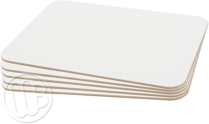 6-Pack 11" x 17" x 1/8" Single Sided Non-Magnetic Dry Erase Student Lap Board Aid for Interactive Learing & Class Participation.