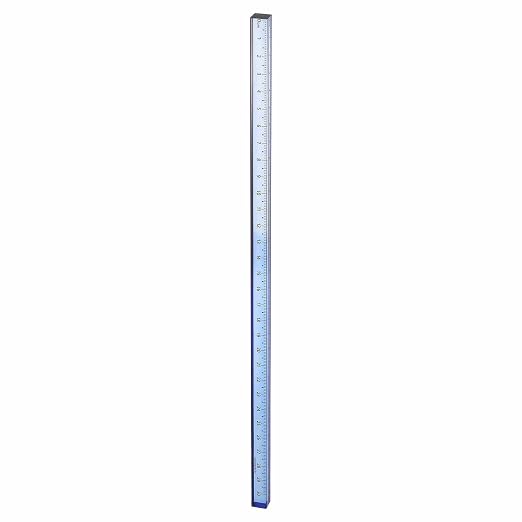 HARFINGTON Acrylic Clear Straight Rulers 30cm Metric Transparent Gradient Three-Dimensional Plastic Ruler Square Cube Measuring Tool for Classroom Office, Blue-Gray