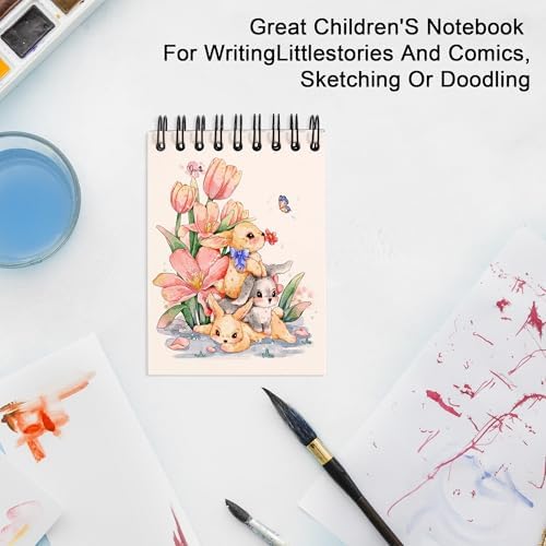 Blank Page Journal Small Steno Pads 3.1" x 4.3" Pocket Sketchbook Blank Small Spiral Notepads Cute Unlined Journal Page Notebook No Lines Top Spiral Notebook Drawing Notepads Little Memo Steno Note Pads Nursing Notepad for Work, School, Office, Nurse, ...