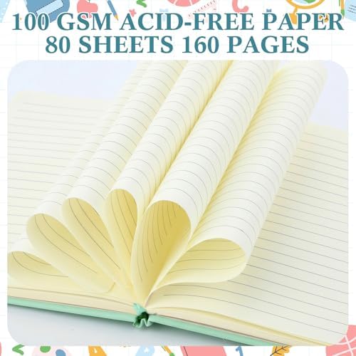 Laumoi 14 Pack Hardcover Lined Journal Notebooks Bulk,Pastel Color,A5