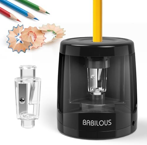 Babilous Automatic Electric Pencil Sharpener for Kids, USB Battery Powered