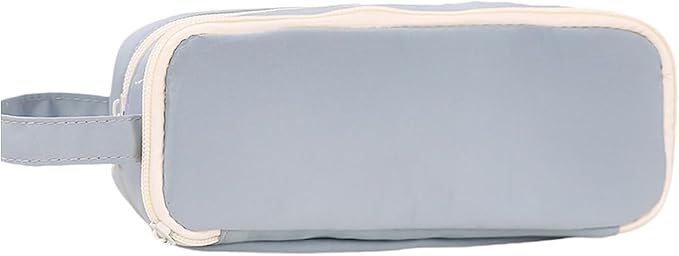 Big Capacity Pencil Case 5 Compartments Large Pencil Pouch Pen Bag Pencil Box Holder Organizer Simple Storage Aesthetic Stationery Cosmetic for Adults Men Women College Office Essentials (Blue)