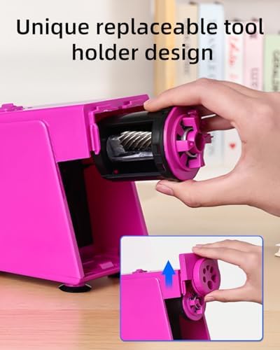 ZMOL Electric Pencil Sharpener,Heavy Duty for Classroom, 6-12mm,Pink