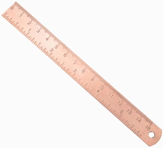 Rose Gold Ruler, Metal Drawing Ruler, Unisex Learning Measuring Ruler Bookmark Stationery for School Office Math Geometry Drafting Tools, Office School Supplies, Drafting Tools and Kits