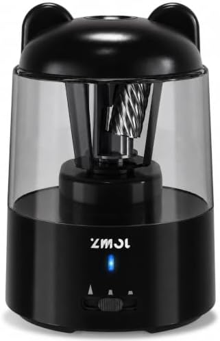 ZMOL Rechargeable Electric Pencil Sharpener for Colored Pencils Black