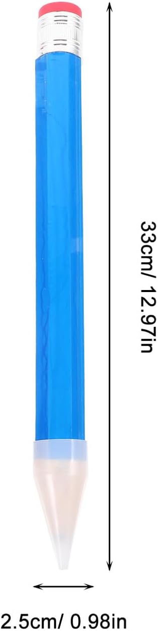 Alipis 2pcs Extra Large Wooden Lead Pencils, Beginner Jumbo Pencils in Blue and Red, Enjoyable Writing and Drawing Supplies for Preschoolers and Craft Activities