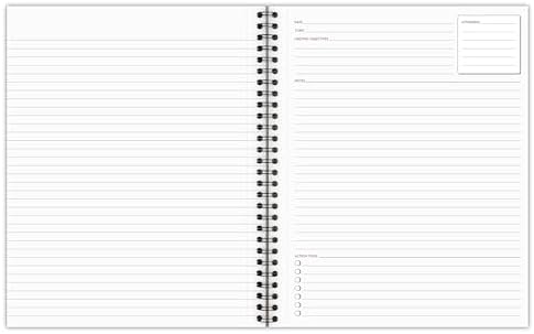 Cambridge Limited Business Notebook, Meeting Format, Legal Ruled Paper, 8-1/4" x 11", 80 Sheets, Flexible Soft Touch Cover, Wirebound, Gray (06132)