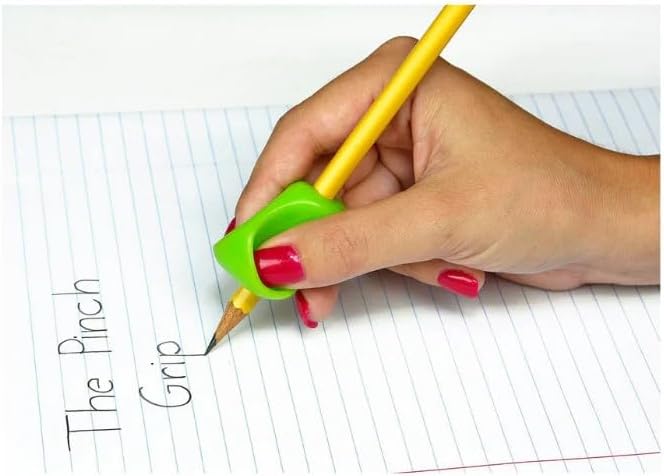 The Pencil Grip Premium Pencil Grips, Universal Ergonomic Writing Aid For Righties And Lefties, Colorful Pencil Grippers, Assorted Colors & Styles, 12 Count - PGP-012