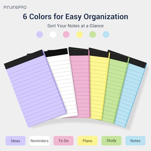 48 Pack Colored Mini Notepad Small Note Pad 3 x 5 Server Notepads Memo Pad