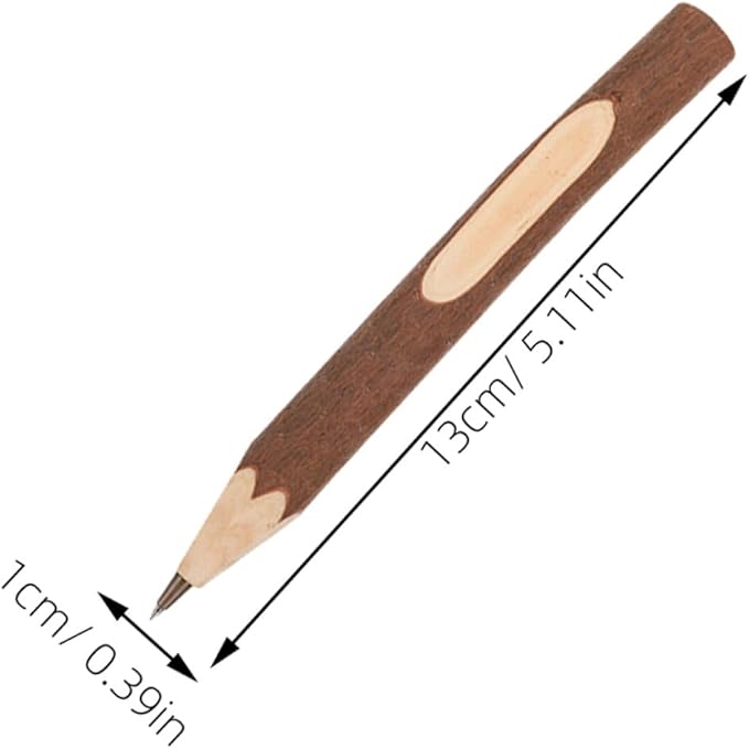 COHEALI Natural Wood Ballpoint Pens 13cm Biodegradable Bark Writing Pens 10pcs for Home and Office Use