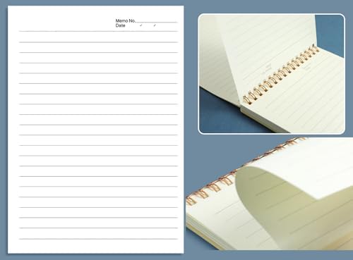 4pcs Steno Spiral Notebooks Top Bound 160 Pages Ruled Steno Pads A5 Thick Plastic Covers 5.5x8.3 inch for Writing Notes in Lists, Office, Home (A5 4pcs Ruled)
