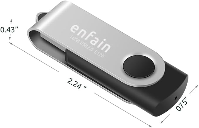 Enfain USB 3.0 32GB Flash Drive Shareable 10 Pack for Universal Data Storage at Home & The Office, Write Speed 25MB/s, Read Speed up to 90MB/s (Black)