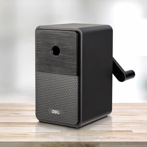 Deli Manual Pencil Sharpener, Black
