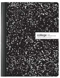 Office Depot - Composition Book - Marble, College Ruled - Paper - 9.8" x 7.6" x 0.375" - white