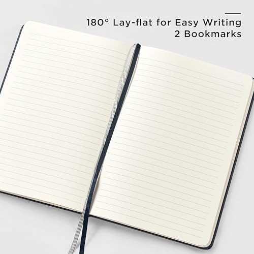 &And Per Se Lined Journal and Pen Set, A5 Leather Hardcover Notebook with Pen & Stationary Set, 160 Pages 100GSM Thick Ruled Paper Journal for Business Work Writing (Royal Blue)