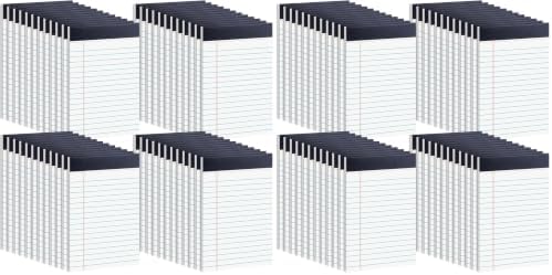 Oleitodh 96 Pack Legal Pads 8.5 x 11 White Wide Ruled Writing Pads Bulk