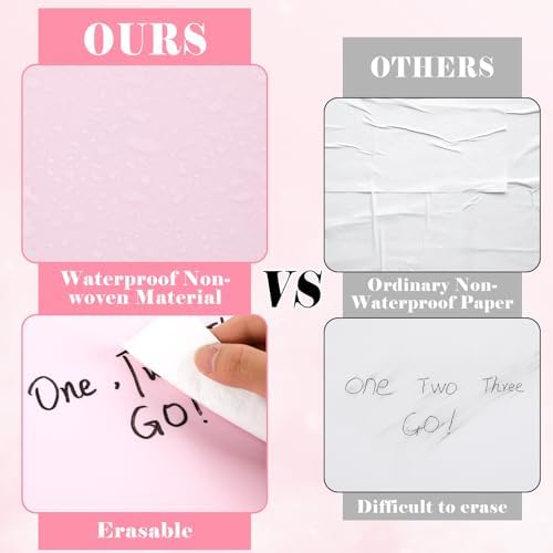 Pink Bulletin Board Roll Non-Woven Fabric Poster 15.7" x65.6ft