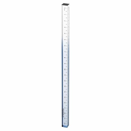 HARFINGTON Acrylic Clear Straight Rulers 20cm Metric Transparent Gradient Three-Dimensional Plastic Ruler Square Cube Measuring Tool for Classroom Office, Gray