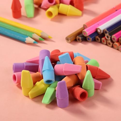 Mr. Pen- Pencil Erasers Toppers, 240 Pack, Colorful, Latex Free, No Smudge