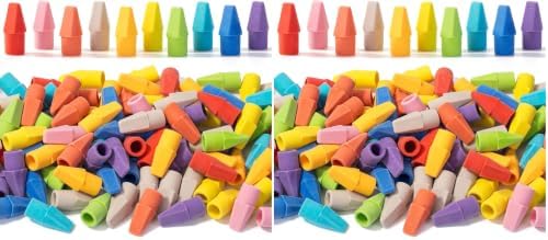 Mr. Pen- Pencil Erasers Toppers, 240 Pack, Colorful, Latex Free, No Smudge