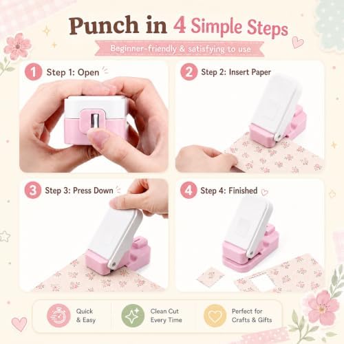 CYFUN DESIGN 2 Pcs Stamp Punch, 1x0.8 inch Postage Stamps Punch, Stamp Cutter, Stamps Shaped Paper Punches, Craft Cutter Hole Puncher for Scrapbooking Journaling Card Making Junk Journal Supplies