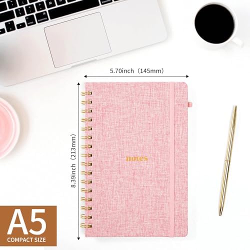A5 Lined Journal Notebook, Fabric Hardcover, 3 Pack
