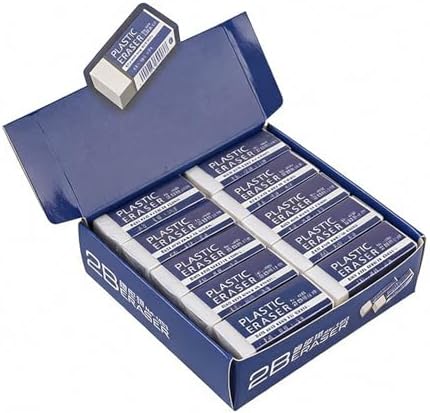 PVC Block Eraser White, 1 Box of 30 Packs, Clean and Precise, Minimum fragmentation, Easy to Wipe and Clean (L-30Pack)