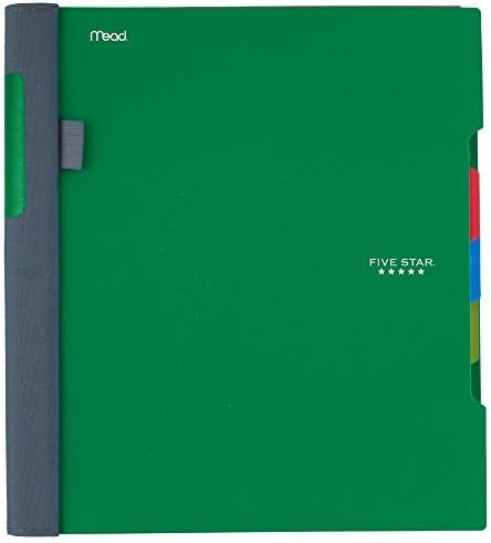Five Star Advance Spiral Notebook + Study App, 3 Subject, College Ruled Paper, 8-1/2" x 11", 150 Sheets, Spiral Guard, Movable Tabbed Dividers, Seaglass Green (73136)