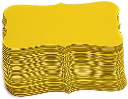 PPAPPAPPIYO Color Index Cards 3.5 x 2, 180gsm Thick Cardstock, Blank Colored Flash Cards for Study, Notes, Business Cards & Labels, Small Notecards 100 Pack (yellow)