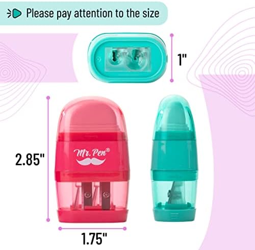 Mr. Pen- Pencil Sharpener & Eraser, 4 Pack
