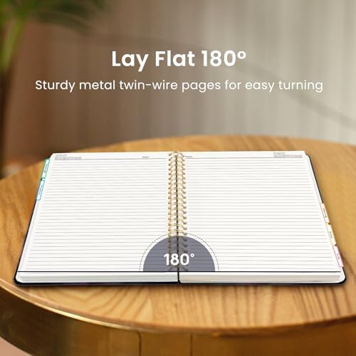 Taja Spiral Notebooks for Work 5 Subject Notebook with Removable Dividers