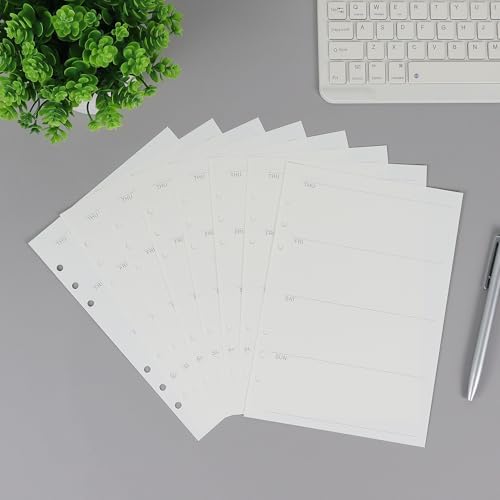 MultiBey 120GSM Weekly & Monthly A5 Planner Refills, 160 Sheets/320 Pages