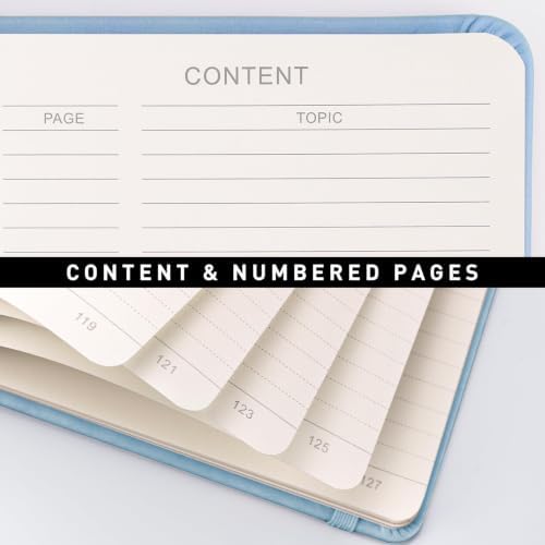 AHGXG Lined Journal Notebook, 160 Numbered Pages, A5 Size (5.7'' x 8.3'')