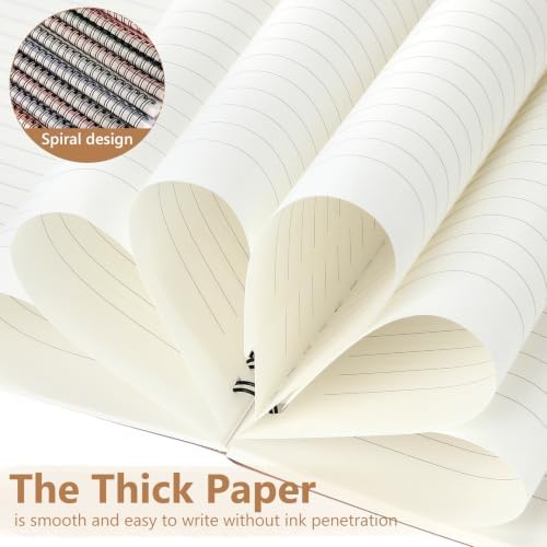 Fuutreo 12 Pcs Spiral Notebook for Work A5 5 x 7 Inch College Ruled Spiral Journal Notebook Kraft Cover Ruled Paper, 12 Color, 60 Sheets, 120 Pages for Office School(Macaron Color, Classic)