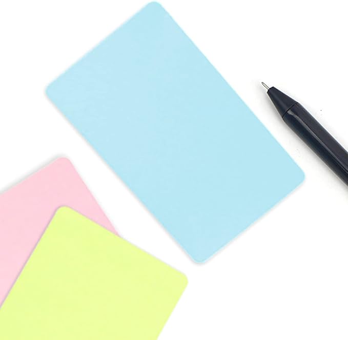 VANRA 300PCS Small Blank Index Cards 3.5x2 inches Note Cards Study Flash Cards, Word Message Gift DIY Cards Kraft Paper Tags (Assorted Colors Light, 300/Pack)