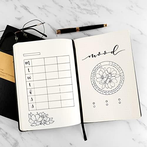 Journal notebook (A5-Dotted, Black Color),192 Pages, Medium 5.7X8.3 inches - 80 gsm Thick Paper, Hardcover